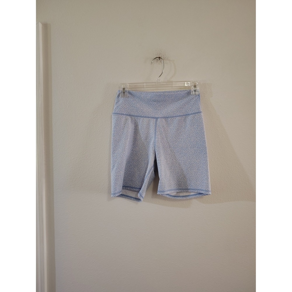 Cotton On Body Blue White Dotted High Waisted Bike Shorts Size M Athleisure